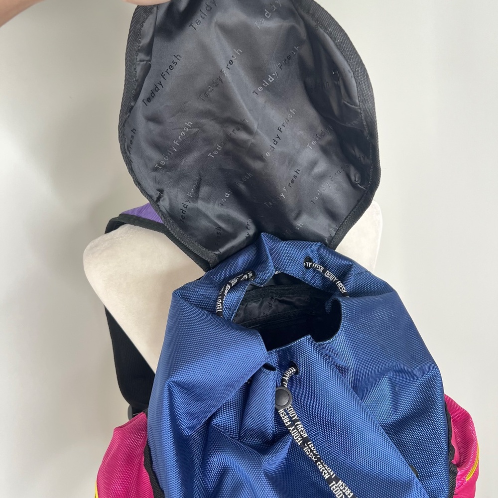 Teddy Fresh Colorblock Canvas Drawstring Backpack - image 3